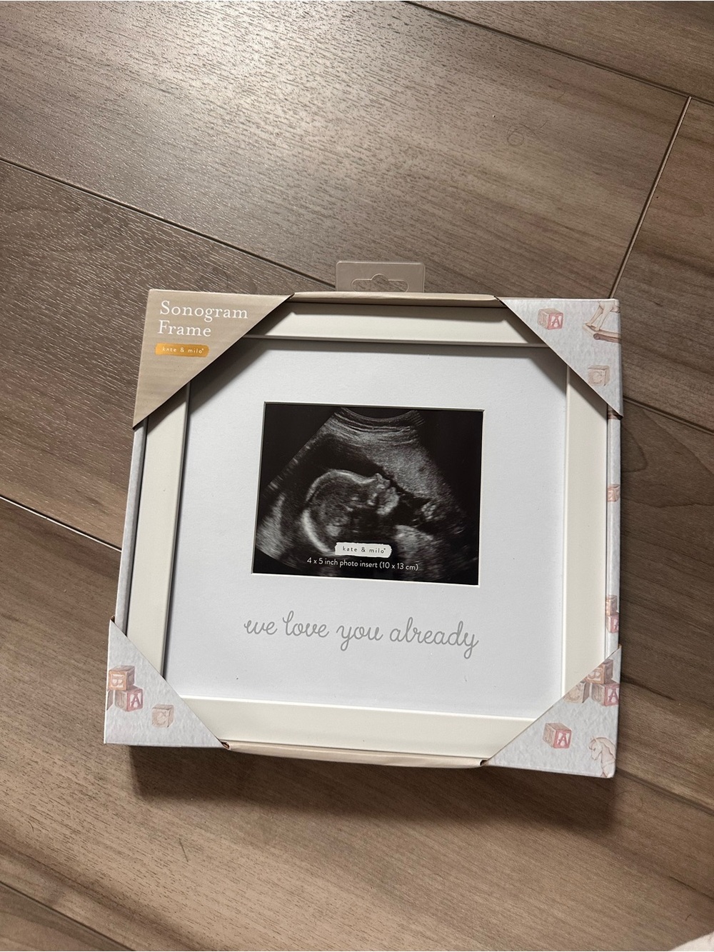 White Sonogram Frame | We Love You Already baby